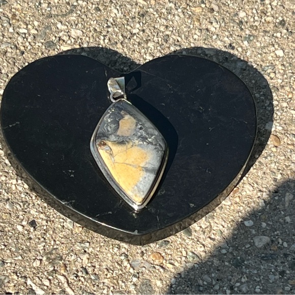 Silver Plated Maligano Jasper Pendant - Picture 2 of 3